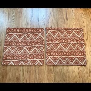2 Pottery Barn pillow covers, 22 x 22